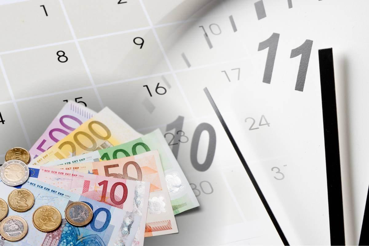 Euro Geld Termine Auszahlungstermine Kalender