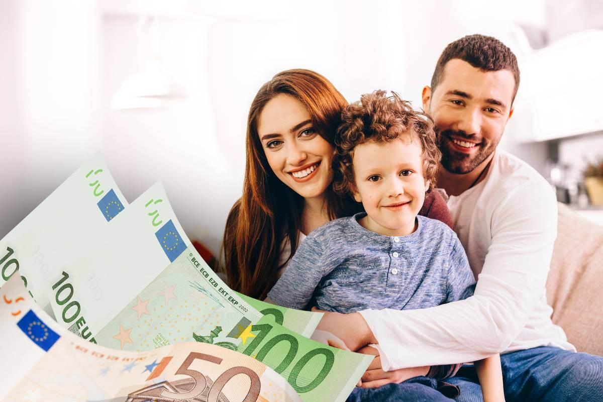 Familie Kinder Euro Geld